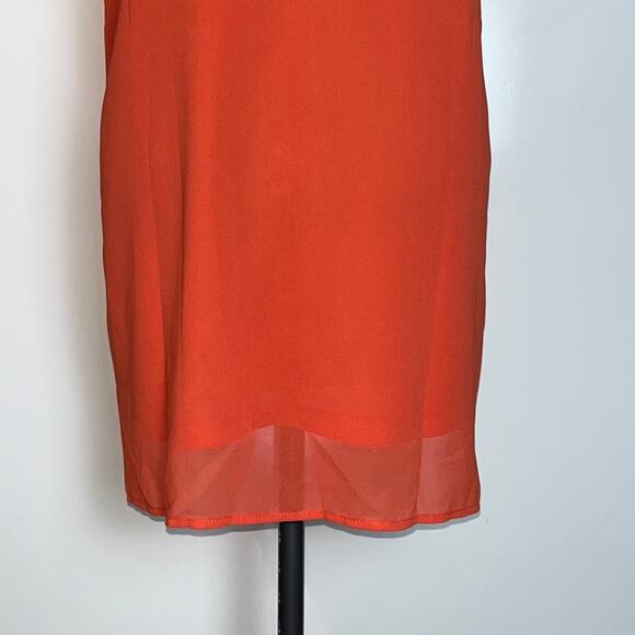 Fashion Union Orange Mini Slip Dress Thin Straps V-Neck Women’s size Small - Picture 6 of 16